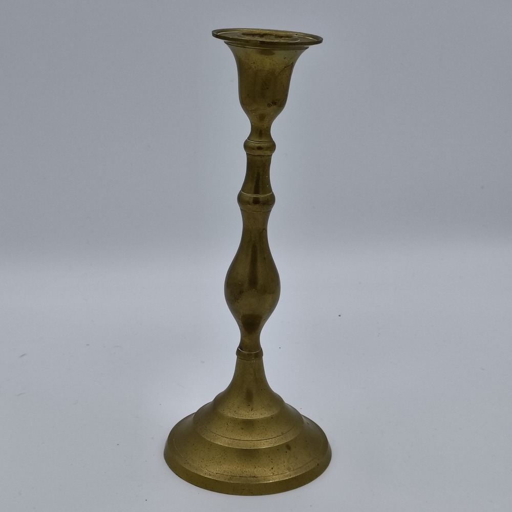 Rare Vintage 8.5" Brass Candlestick Taper Holder Classic Indian Style